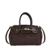 Moda coreana y japonesa color block 2026 nuevo bolso de hombro grande para mujer de otoño, bolso cruzado tipo Kelly para el trabajo