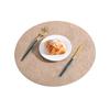 Individual de Mesa de Cuero Impermeable Antideslizante Transfronterizo Redondo de Doble Cara Hotel Hogar Aislamiento Individual Mesa de Comedor Sensación Avanzada Mantel Individual para Alimentos
