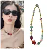 Collar de Estrella de Cristal de Colores Estilo Étnico Dopamina para Mujer Nuevo Diseño Retro Chino Collar para Clavícula