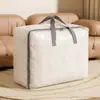 Saco de Armazenamento de Colcha Transparente Espesso com Alça Saco de Armazenamento de Colcha de Algodão para Viagem Embalagem de Roupas Artefato de Armazenamento para Mudança