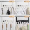 Ganchos adhesivos para puerta para uso doméstico, no requiere taladro, estante de almacenamiento para puerta de dormitorio, fila de ganchos creativos para pared, perchero