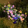 Luces de Flor de Azalea Solares para Instalación en el Suelo, Iluminación Decorativa para Césped Exterior, Luces Decorativas de Paisaje de Flores Simuladas