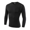 Macacão Esportivo Masculino Manga Longa Elástico Secagem Rápida Treinamento de Basquete Camada Base Outono Novo Corrida Fitness Roupa Top