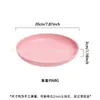 Plato Redondo de Paja de Trigo Transfronterizo de Amazon 20cm23cm Plato para Servir Plato para Comedor en Casa Plato Redondo Plato para Frutas