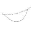 Cinto de Corrente de Metal com Pérolas Estilo Europeu e Americano para Mulheres, Corrente de Cintura da Moda para Vestidos, Corrente Corporal Decorativa Feminina