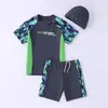 Trajes de baño nuevos para niños, Trajes de baño deportivos, Trajes de baño para niños, Gorros de natación para niños pequeños, medianos y grandes, Protección solar, Trajes de baño de secado rápido para niños al por mayor
