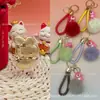 Colgante de oro de perro canela 999 de oro puro, cordón de bola de pelo de oso fresa serie Sanrio, regalo promocional de tienda de oro