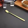 Fabricante original cuchara para remover café de acero inoxidable estilo japonés con mango largo cuchara creativa para miel cuchara para postre y helado cuchara de bar
