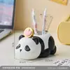 Porta-canetas Animal de Resina Criativo Fofo de Desenho Animado com Grande Capacidade e Boa Aparência Armazenamento Estudo Quarto Presente para o Dia do Professor