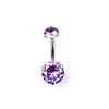 Anel de Umbigo Bola Redonda Zircônia Transfronteiriço Unha de Umbigo Botão de Umbigo Acessórios Aço Inoxidável Body Piercing Joias Fabricante Estoque Pronto