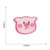 Pegatinas de tela bordadas con un cerdito rosa, bordadas por computadora, pegatinas de tela con dibujos de animales, para zapatos, sombreros y bolsos.