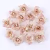 Cabezas de Flores de Rosa Pequeñas Simuladas Puntiagudas para Decoración de Cajas de Regalo de Dulces de Boda DIY, Pared de Flores de Rosa de Seda Artificial para Decoración de Bodas
