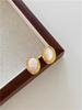 Pendientes Retro de Piedra Ojo de Tigre 2024 Pendientes Ovalados Simples de Moda para Mujer Otoño e Invierno Lujo Accesible Pendientes de Aguja de Plata 925 de Gama Alta
