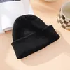 Gorro de Melón Transfronterizo para Hombre Otoño e Invierno Gorro de Punto Estudiantes Europeos y Americanos Gorro de Lana Caliente para Exteriores Sin Visera Gorro para el Frío Personalización
