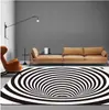 Alfombra de Piso de Payaso Blanco y Negro con Trampa Visual 3D Transfronteriza para Sala de Estar, Alfombra Completa Tridimensional Resistente a Manchas y al Desgaste, Manta para Sofá y Mesa de Café