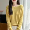 26 Otoño Nuevo Estilo Suéter de Punto para Mujer Una Pieza Cuello Redondo Suéter de Punto Trenzado Suelto Capa Base Superior Mujer