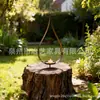 Castiçal de Ferro Enferrujado Transfronteiriço Estaca de Jardim Chama Decorações de Natal para Jardim de Pátio Gramado Decoração de Chama de Metal