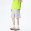 Shorts Esportivo Masculino Estilo Americano com Costura Contrastante, Verão Fino, Nicho Solto Reto Cinco Pontos Casuais
