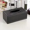 Caja de Servilletas de Papel Caja de Pañuelos de Cuero PU Caja de Pañuelos Creativa Caja de Almacenamiento de Servilletas Estilo Europeo Fabricante Venta al por Mayor Publicidad LOGOTIPO