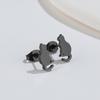 Moda INS aretes de gato espalda con espalda de acero inoxidable de animalito lindo comercio exterior aretes Yiwu en stock al por mayor
