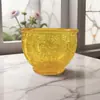 [Vidraria Zibo] Pote Cem Bênçãos e Tigela Tesouro Ornamento, Presente de Cerimônia de Inauguração, Cristal Citrino, Presente de Negócios Atrai Riqueza