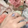 Serie de Cobre Blanco Camelia Anillo de Piedra Preciosa Corona de Princesa Fugitiva Pulsera Hueso de Serpiente Brillante Galaxia Alta Definición Super Flash Zirconio 8A