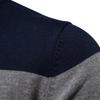 Suéter Pulóver Patchwork para Hombre AIOPESON Algodón Casual Cremallera Cuello Alto Falso Suéter para Hombre Nueva Moda de Invierno Suéter Cálido para Hombre