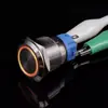 Interruptor de botón metálico con luz LED 16/19/22MM impermeable acero inoxidable autoblocante/autorreestablecimiento normalmente abierto pulsador