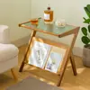 Mesa de Cabeceira Personalizável, Rack de Armazenamento Moderno Simples, Gabinete Pequeno, Armazenamento de Gabinete de Cabeceira, Mesa Lateral para Quarto de Aluguel, Madeira Maciça