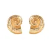 Pendientes de Caracola al por Mayor Joyería Marina Transfronteriza Europea y Americana Nicho de Gama Alta Pendientes de Hilo Metálico Retro Otoño e Invierno para Mujer
