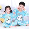 Pijamas de manga larga con dibujos animados para niños y niñas, ropa de verano para el hogar, traje fino con aire acondicionado.