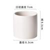Vaso de flores carnudo de porcelana branca Pote cilíndrico Vaso de jardim doméstico de cerâmica criativa Exportação transfronteiriça Vaso de cerâmica de planta verde branca