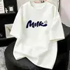 Excedente de Pedidos del Extranjero~ Etiqueta Cortada Dibujo Camiseta de Manga Corta Color Sólido 100% Unisex Estilo Coreano Holgada Base Blanca Camisa Moderna