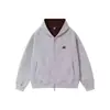 Moletom com Zíper Pesado Estilo Americano para Homens, Nova Moda Tendência Primavera e Outono 2026 Jaqueta Casual com Capuz