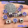 Plata S999 Azul Quemado Pegamento Goteando Cuentas Pequeñas de Flor Cuentas de Barril Cuerda Trenzada para la Mano Pulsera Collar Accesorios Hechos a Mano DIY