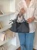 Bolsa de ombro elegante e simples, bolsa tote fashion de grande capacidade, bolsa de mão versátil de nylon, bolsa transversal estilosa e moderna