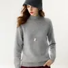 Nuevo Suéter de Cachemira para Mujer Otoño/Invierno 2026, Suéter de Punto Holgado Versátil con Cuello Alto y Mangas Raglán Engrosado