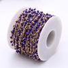 Nova cor transfronteiriça 3mm corrente de cristal diy joias artesanais frisados brincos de corrente material de joias