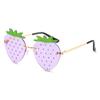 Nuevas Gafas de Sol Peculiares 2025, Gafas de Moda Ins Hip-Hop Influencer de Tiktok, Gafas de Sol de Moda Estilo Callejero para Mujer, Fresa