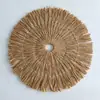 Jogo Americano Trançado de Corda de Papel Criativo Tapete de Prato para Casa Decoração de Mesa de Sala de Estar Café Tapete Decorativo de Utensílios de Mesa Trançados de Papel