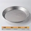 Plato retro retro de acero inoxidable para hornear plato hondo para mariscos bandeja plana plato para papas fritas snack plato para pizza disco plato para pastel