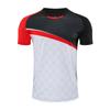 Camisetas de uniforme de bádminton en stock con impresión personalizada. Camiseta de tenis de mesa de verano para entrenamiento, competición y clases de impresión