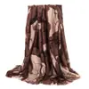 Lenços estilo europeu e americano, novo estilo escuro outono e inverno, lenço longo com estampa floral dupla face, xale versátil da moda atacado