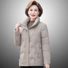 Chamarra de plumón para madres de mediana edad y ancianas 90 plumón de pato blanco corta ligera a la moda moderna talla grande abrigo grueso cálido Nuevo