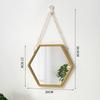 Espejo de Pared Hexagonal de Hierro Escandinavo Baño Baño Dormitorio Espejo Montado en la Pared Lavabo Montado en la Pared Espejo de Maquillaje