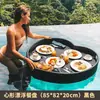 Bandeja Flutuante de Água de Rattan Bali Vietnã Cesta de Café da Manhã Pousada Hotel Villa Piscina Prato Redondo para Frutas