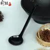 A5 melamina imitação porcelana colher restaurante restaurante sopa de macarrão colher de macarrão colher de plástico comercial resistente a alta temperatura colher preta cabo longo