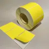 Papel Térmico Sintético Amarillo Cinco Pruebas Resistente al Desgarro Etiqueta Fresca para Almacenamiento en Frío Adhesivo para Impresión de Códigos de Barras