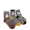 Calcetines de longitud media con estampado de conejo lindo para Otoño e Invierno, Calcetines de estudiante de dibujos animados para niñas, Calcetines deportivos japoneses absorbentes de sudor para Bádminton
