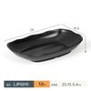 Vajilla de melamina A5 plato para olla caliente negro creativo plato para barbacoa barbacoa imitación porcelana plato rectangular para carne tazón comercial